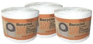 300 Recycled Tie Handle Tall Kitchen Bin Liners (Fits up to 50L Kitchen Bins)