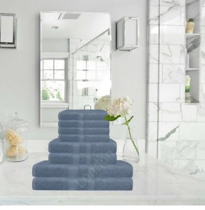 Natural Luxury BAMBOO 8pc Bathroom Bale Towel Set Egyptian Towel