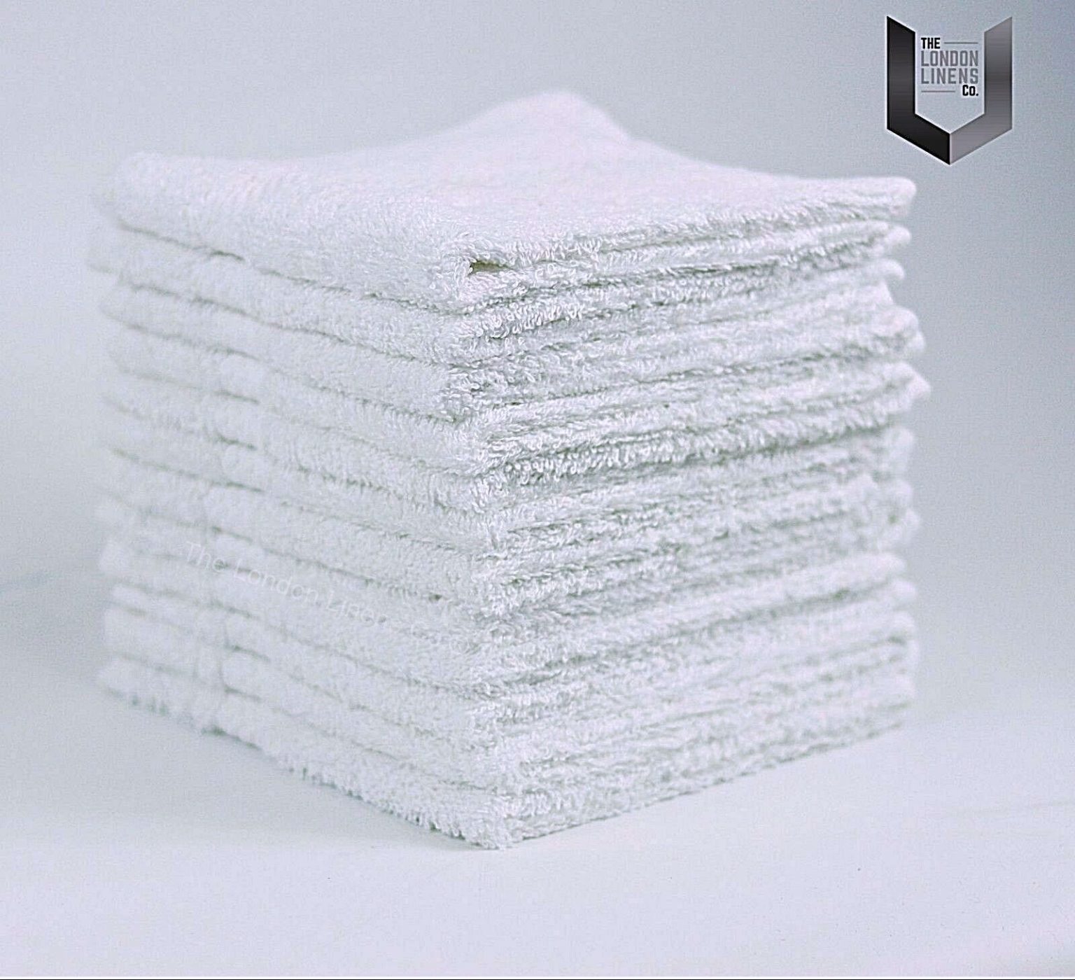 12 Pack Luxury Bamboo Face Towels Flannels - The London Linens Co.®