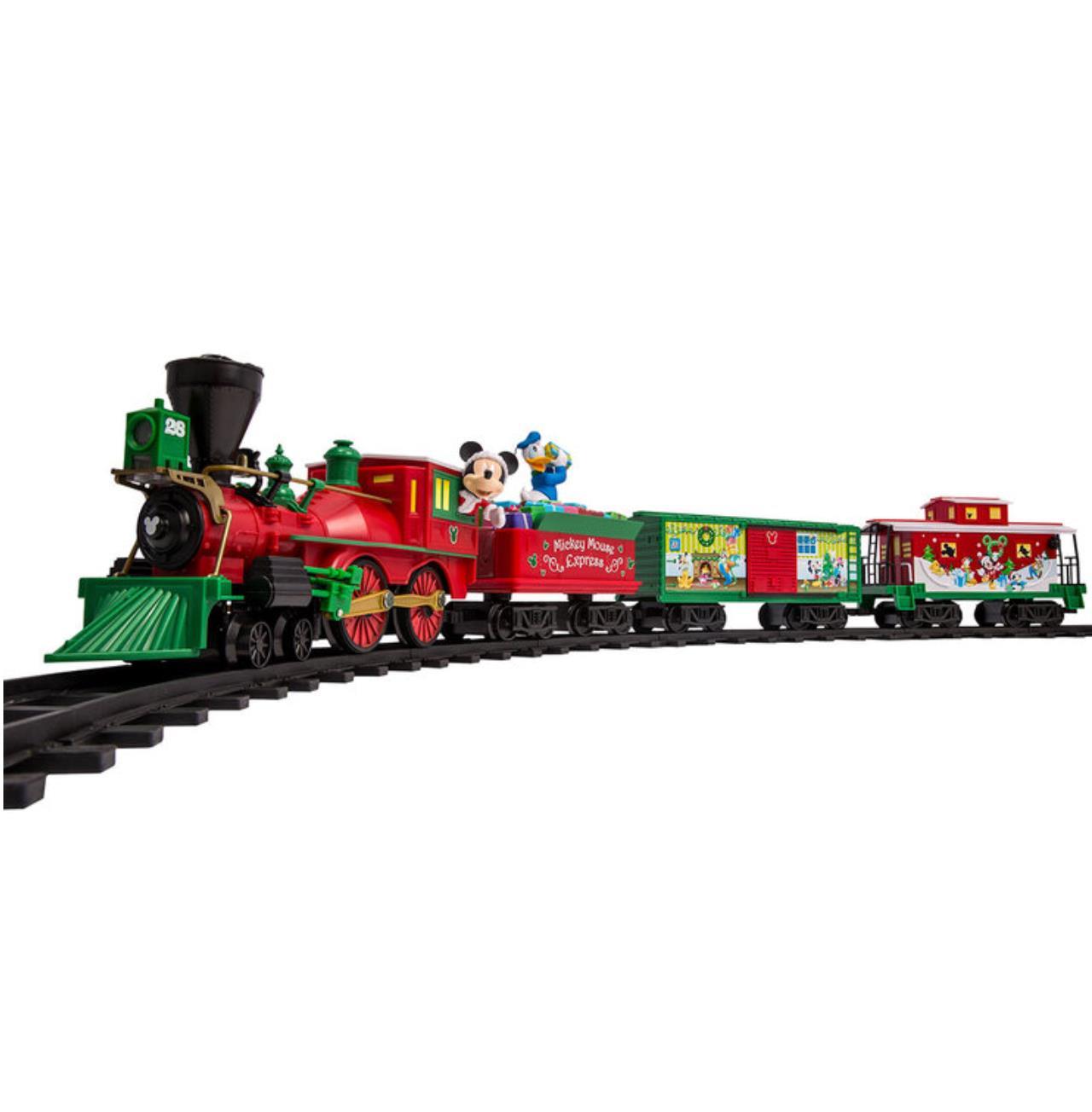 Disney Mickey Mouse 37 Piece Christmas Tree Train Set with Lights & Sounds - Image 2