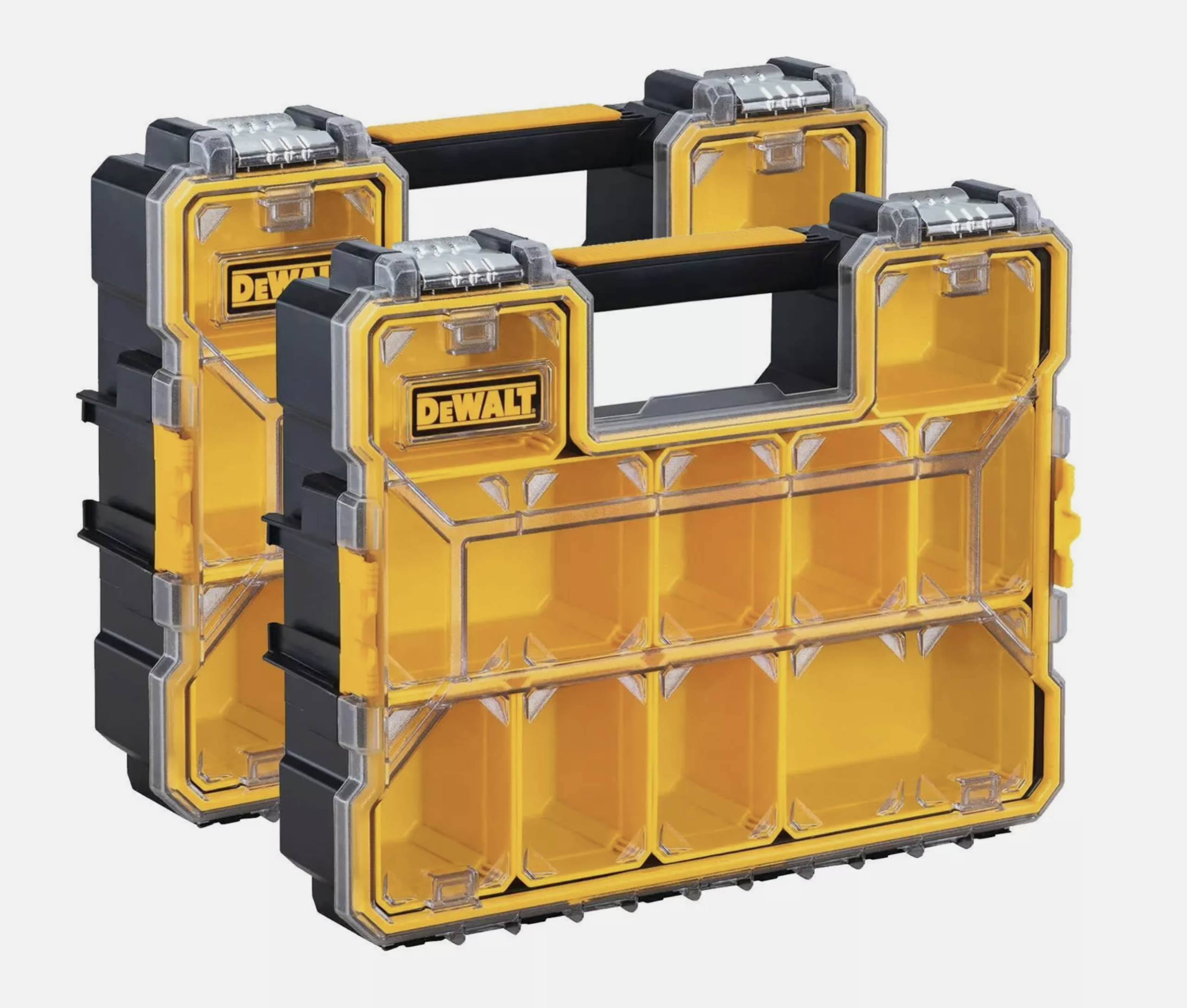 DEWALT® Deep Pro Organisers Tool Nail Screws Plug Storage - Twin Pack