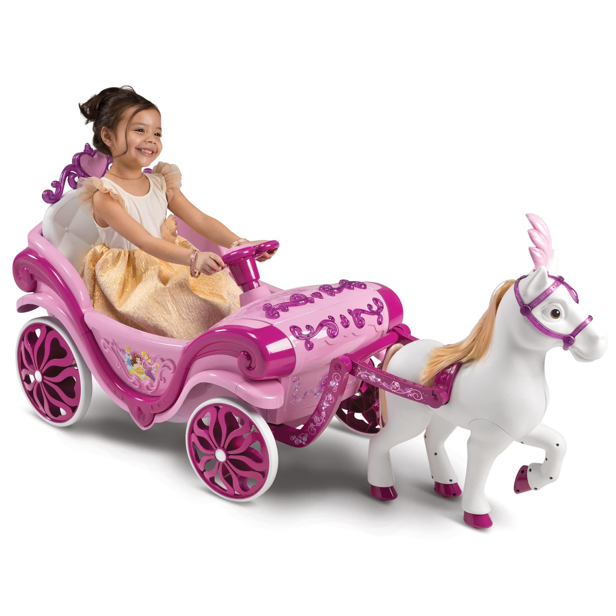 Huffy Disney Princess Royal Horse and Carriage Battery Electric Ride On Powered Car