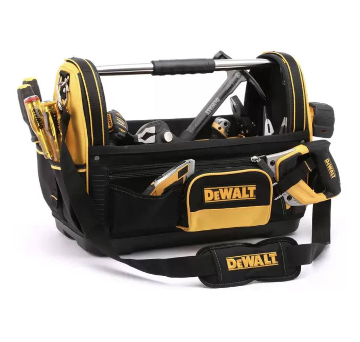 DeWalt 20" Open Tote Tool Storage Bag with Shoulder Strap