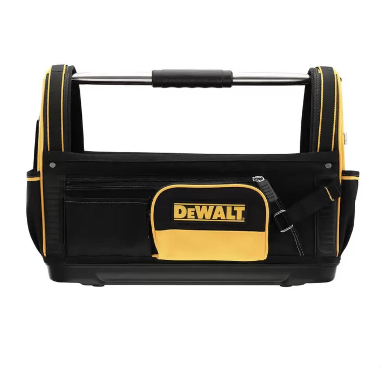DeWalt 20" Open Tote Tool Storage Bag with Shoulder Strap - Image 3