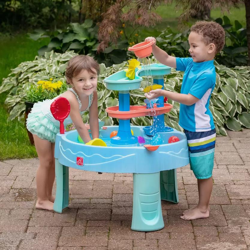 Step2 Double Spin and Showers Water Table with 22 Accessories - Image 6