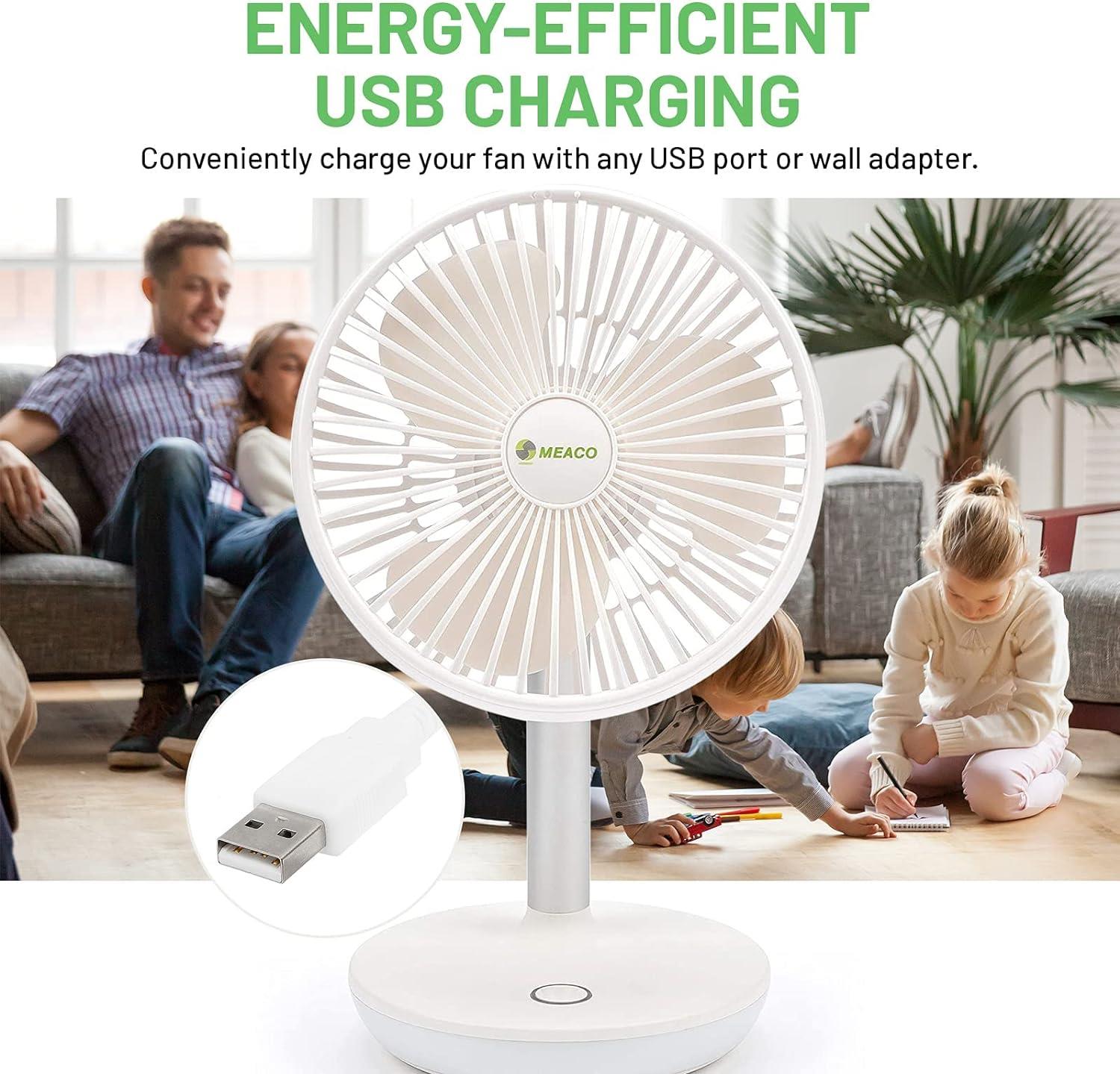 Meaco MeacoFan 260c Rechargeable Cordless Portable Fan, Twin Pack - Image 6