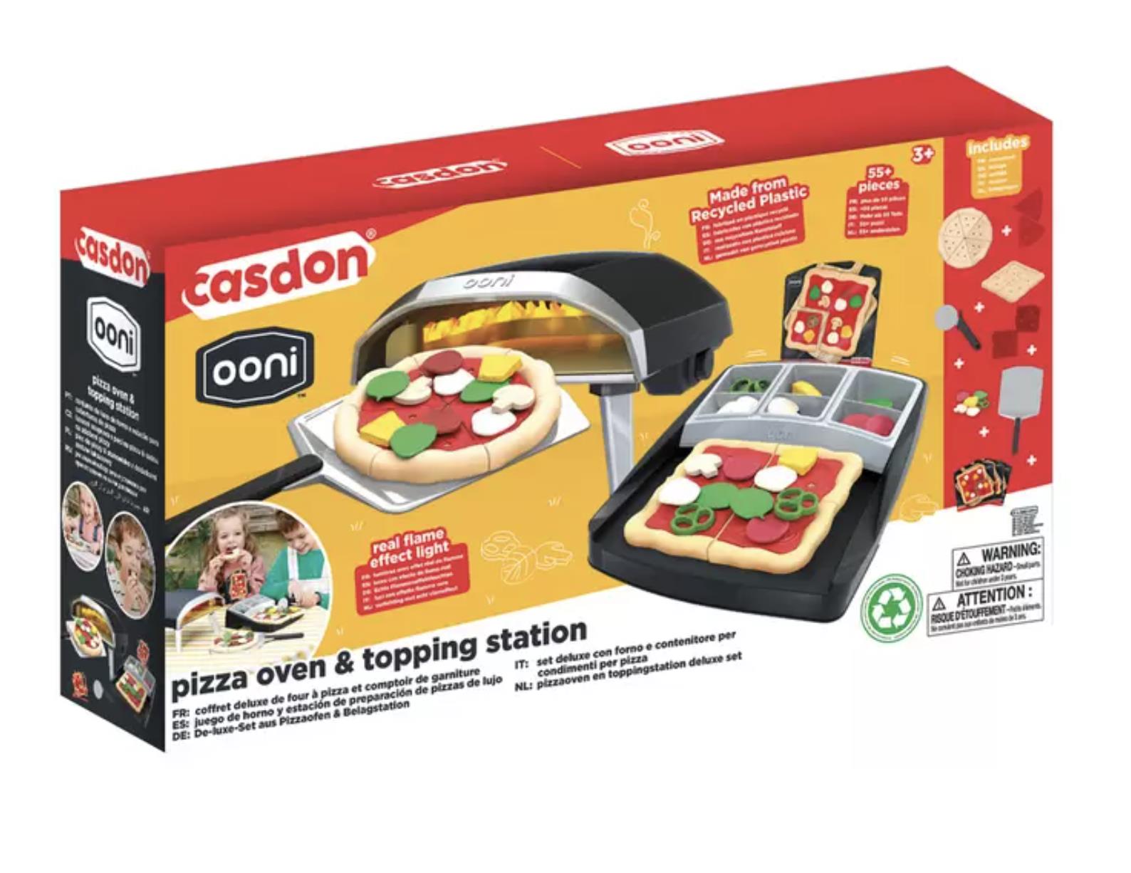 Ooni Toy Pizza Oven and Topping Station Deluxe 55+ Piece Set