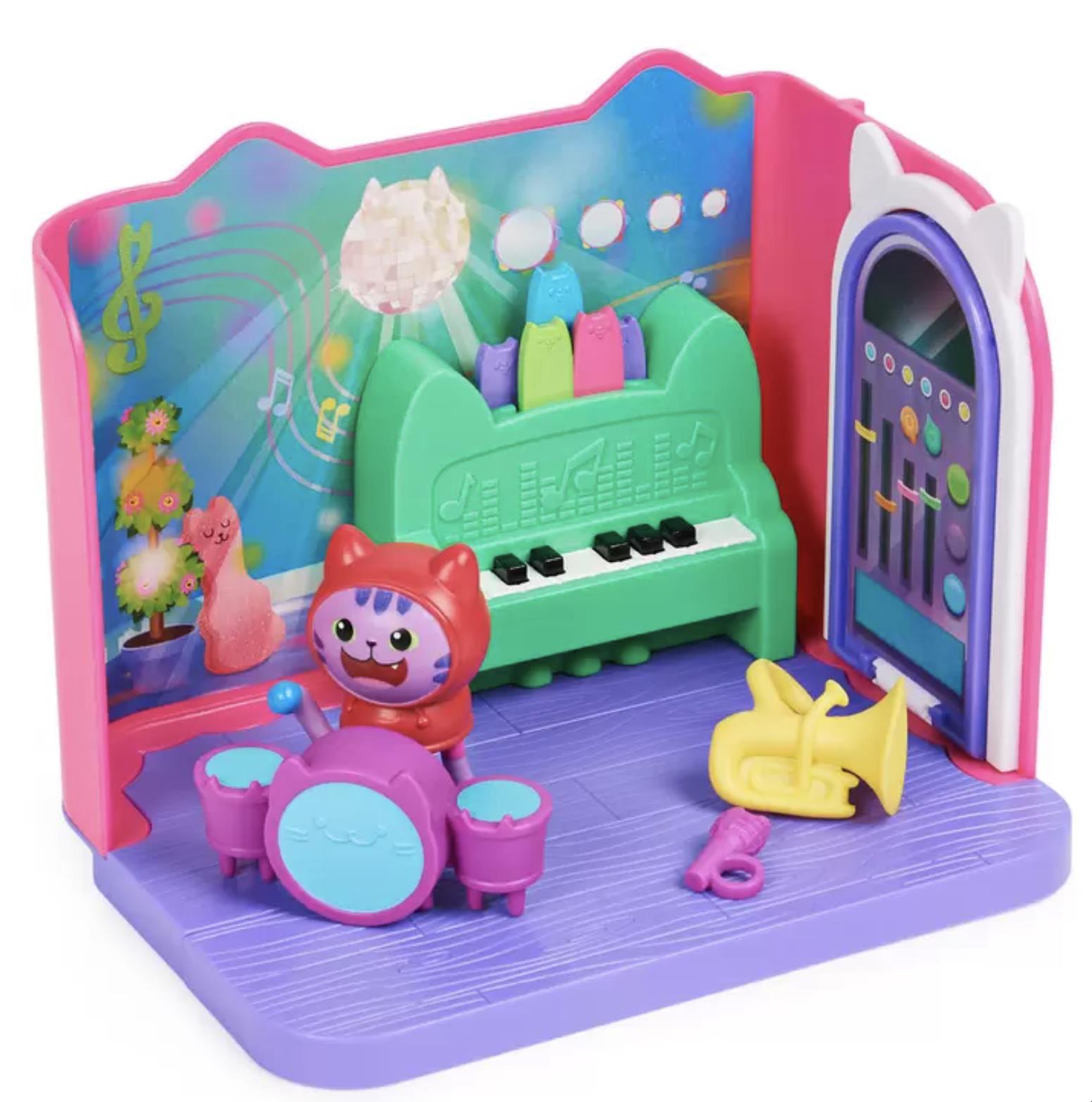 Gabby’s Celebration Dollhouse + 6 Deluxe Rooms Gift Set 60+ Pieces House Bundle with Sounds & Music - Image 5