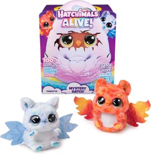 HATCHIMALS Alive, Mystery Hatch Tigrette, Surprise Interactive Toy and Egg with Mist, Lights and Sounds