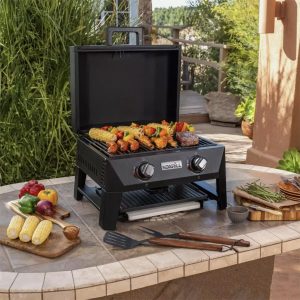 Nexgrill Fortress 2 Burner 4-in-1 BBQ Grill & Pizza Oven + Griddle + Grill Plate + Cover