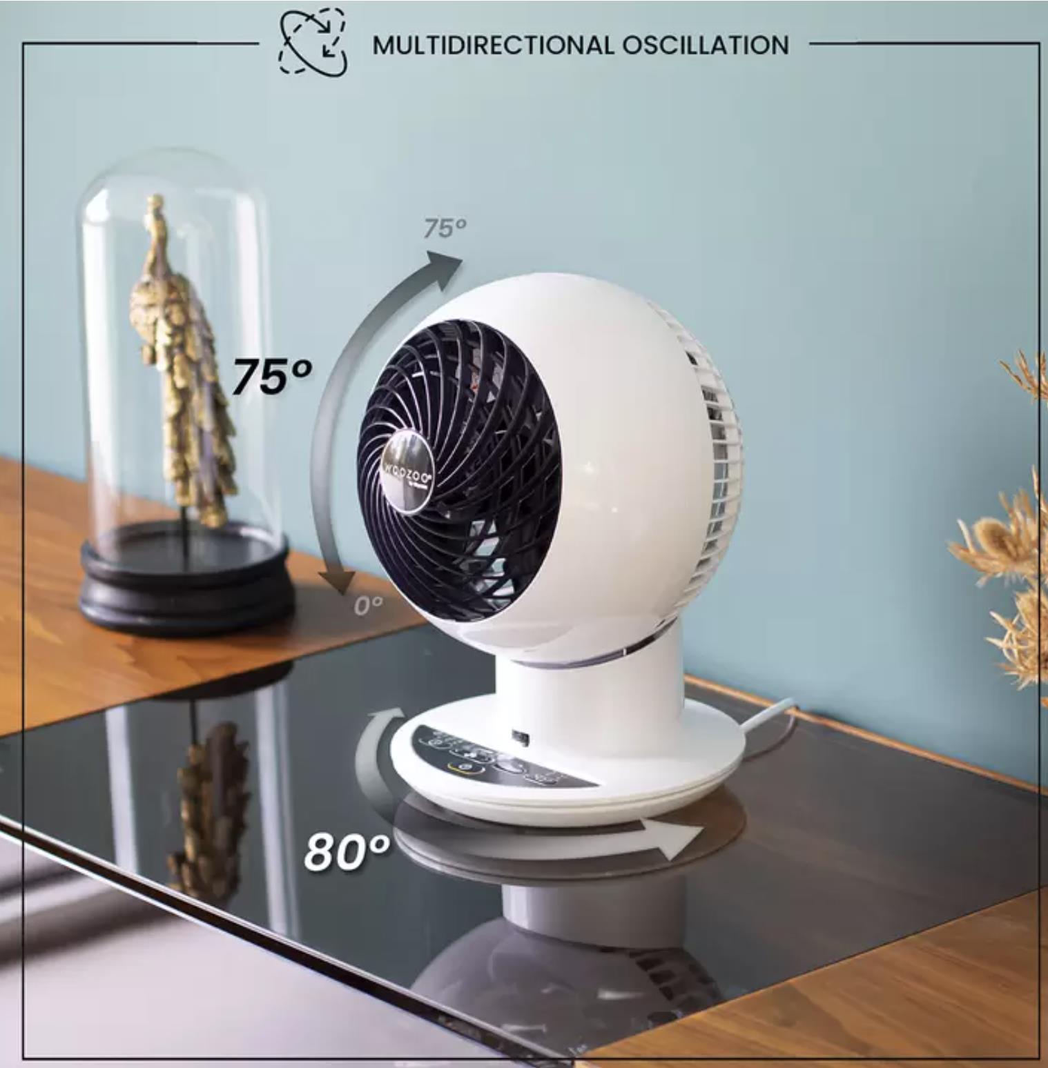 Iris Ohyama WooZoo Globe Air Circulator Fan with Remote Control, PCF-SC15T - Image 6