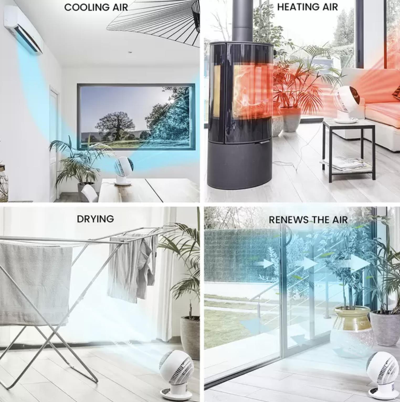 Iris Ohyama WooZoo Globe Air Circulator Fan with Remote Control, PCF-SC15T - Image 9