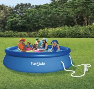FunSicle 12ft (3.6m) QuickSet Pool with RX330 Cartridge Filter Pump, Pool Cover & Ground Cloth