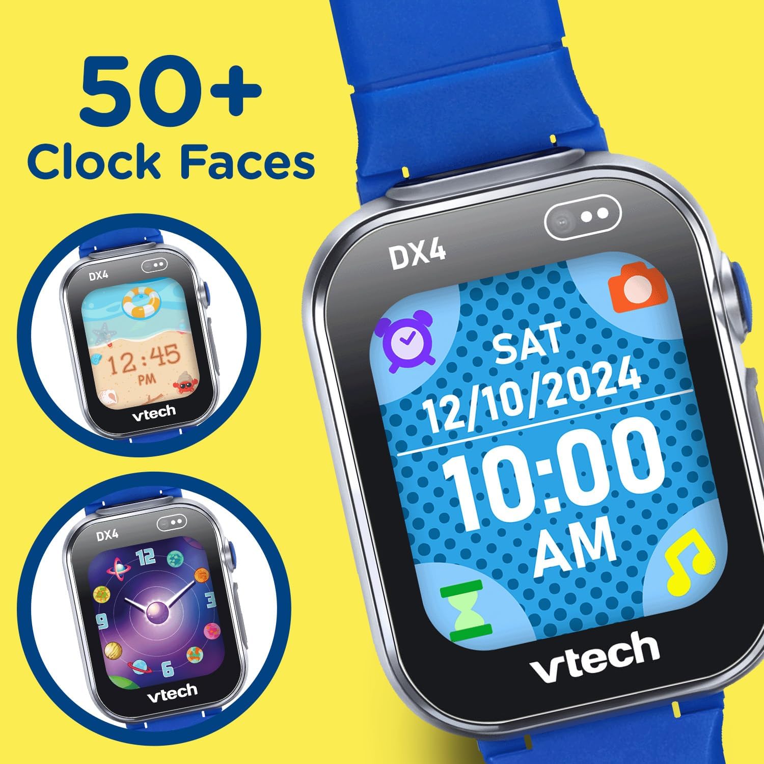 VTech KidiZoom Smartwatch DX4 – Kids Touchscreen Watch with Dual Cameras, Games & Music - Image 3