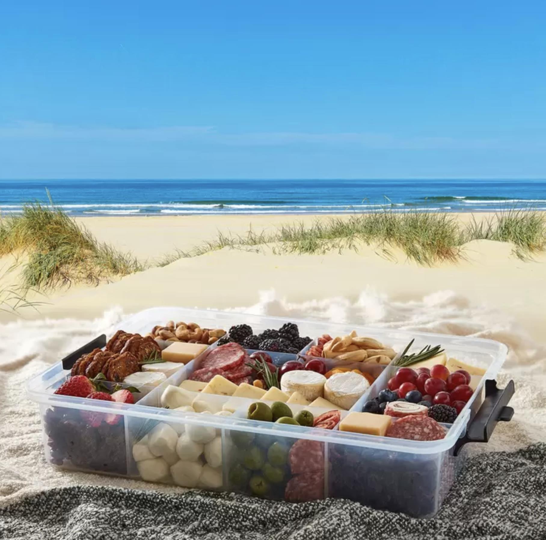 Sabatier Snacklebox 2 Pack with Cutting Board Lids – Portable Snack & Food Storage Boxes with Compartments - Image 2