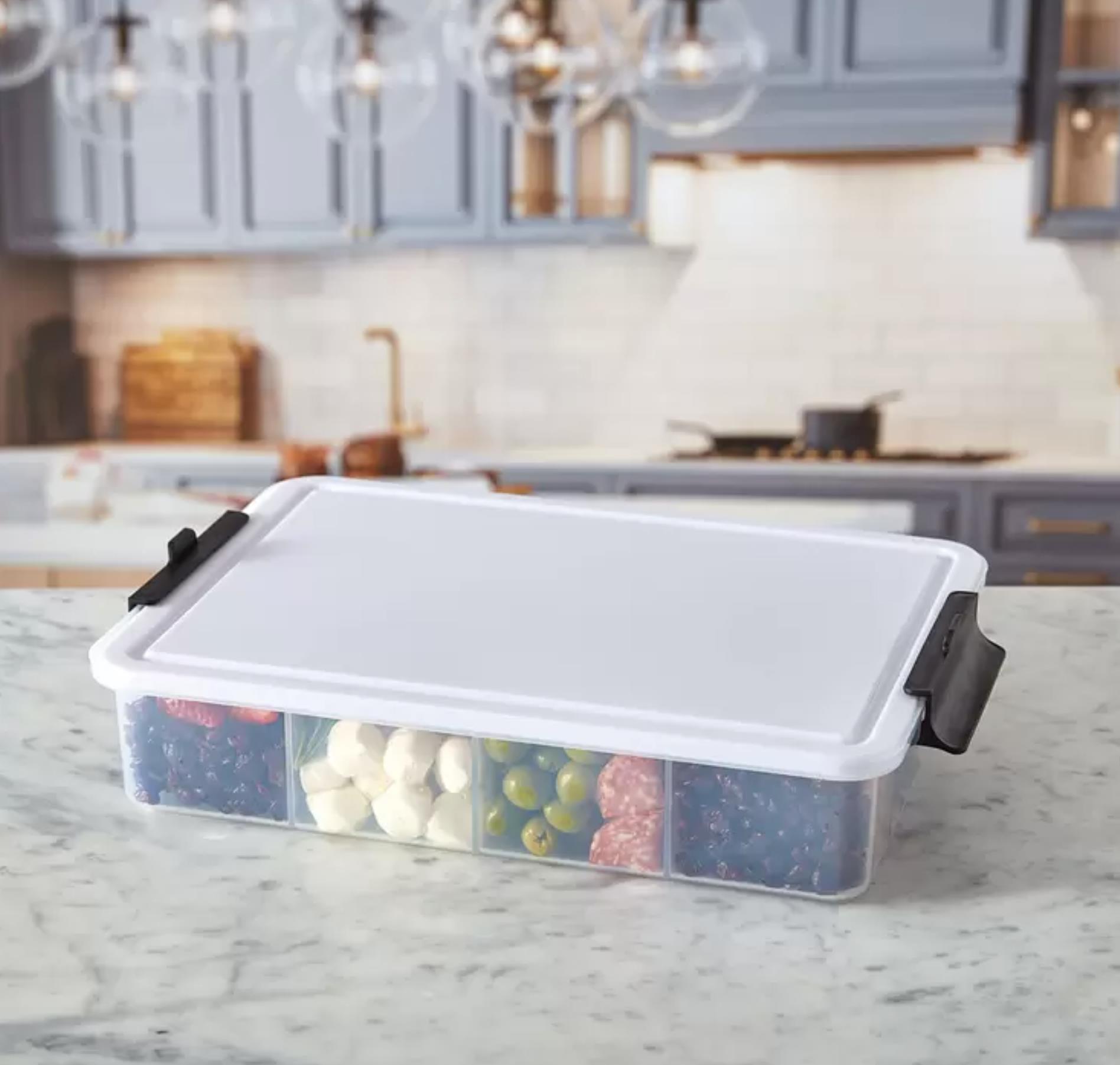 Sabatier Snacklebox 2 Pack with Cutting Board Lids – Portable Snack & Food Storage Boxes with Compartments - Image 3