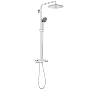 GROHE Vitalio Joy 260 Thermostatic Shower System Chrome 3-Spray Head & Handset
