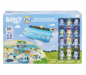 Bluey 3-in-1 Transforming Airplane Mega Playset with 12 Figures & Sounds