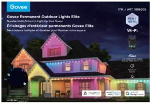 Govee 150ft (45m) Smart RGBW Permanent Outdoor Lights Elite IP67