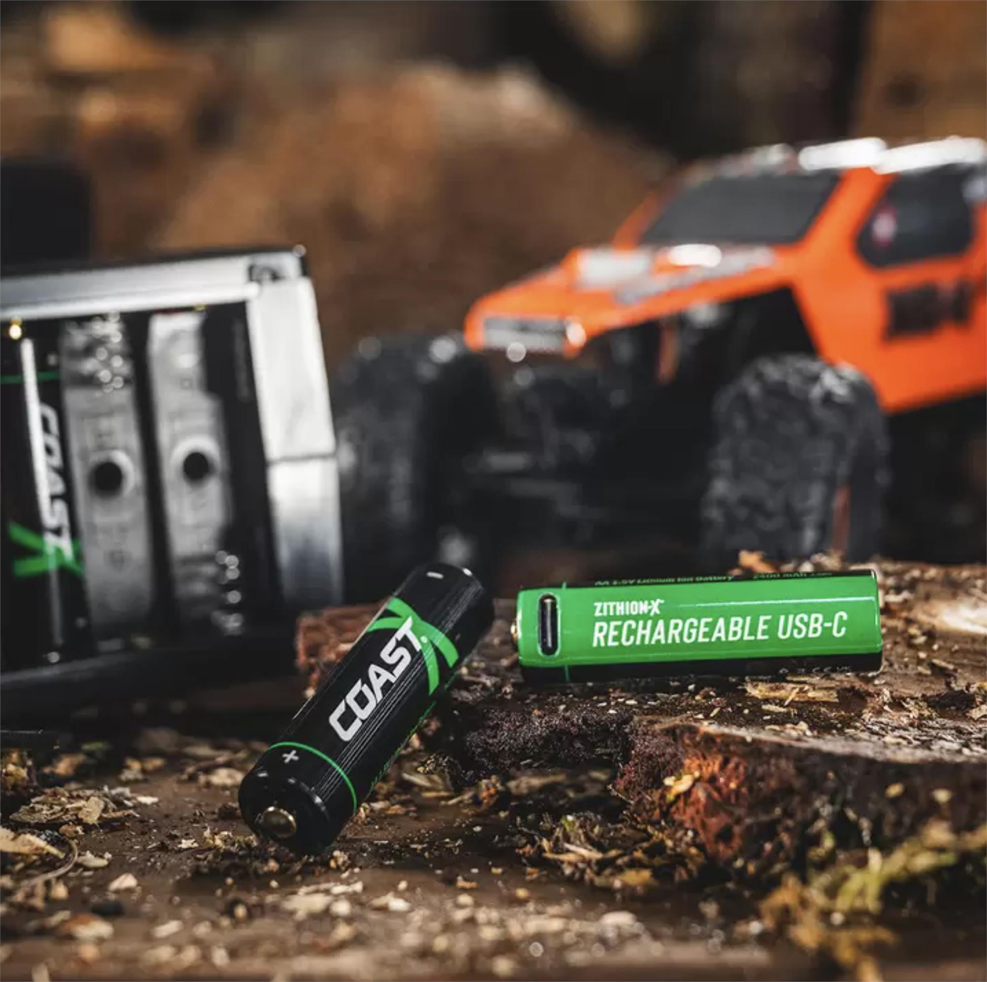 COAST ZITHION-X USB-C Rechargeable Lithium AA & AAA Batteries 8-Pack with Cable - Image 4