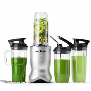 NutriBullet Ultra Deluxe 1200W Single-Serve Blender Silver with Cups