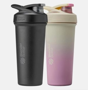 BlenderBottle Strada Stainless Steel Shaker Bottle 740ml 2 Pack