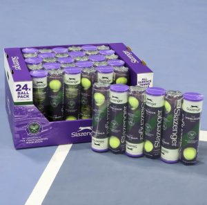 Slazenger Official Wimbledon Tennis Championship Balls 24 Pack | 6 x 4-Ball Cans