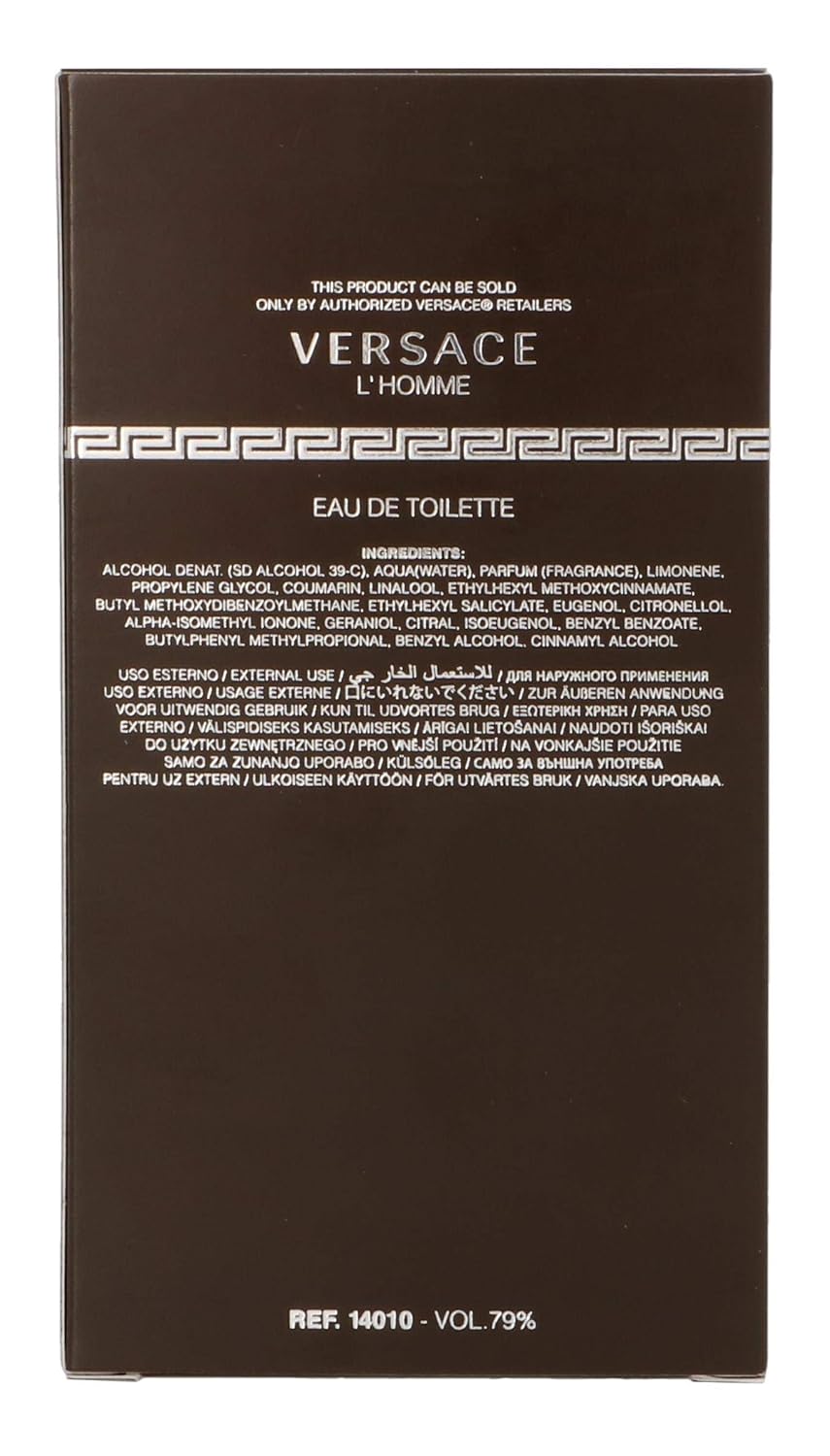 Versace L'Homme Eau De Toilette Spray 100ml - Image 4