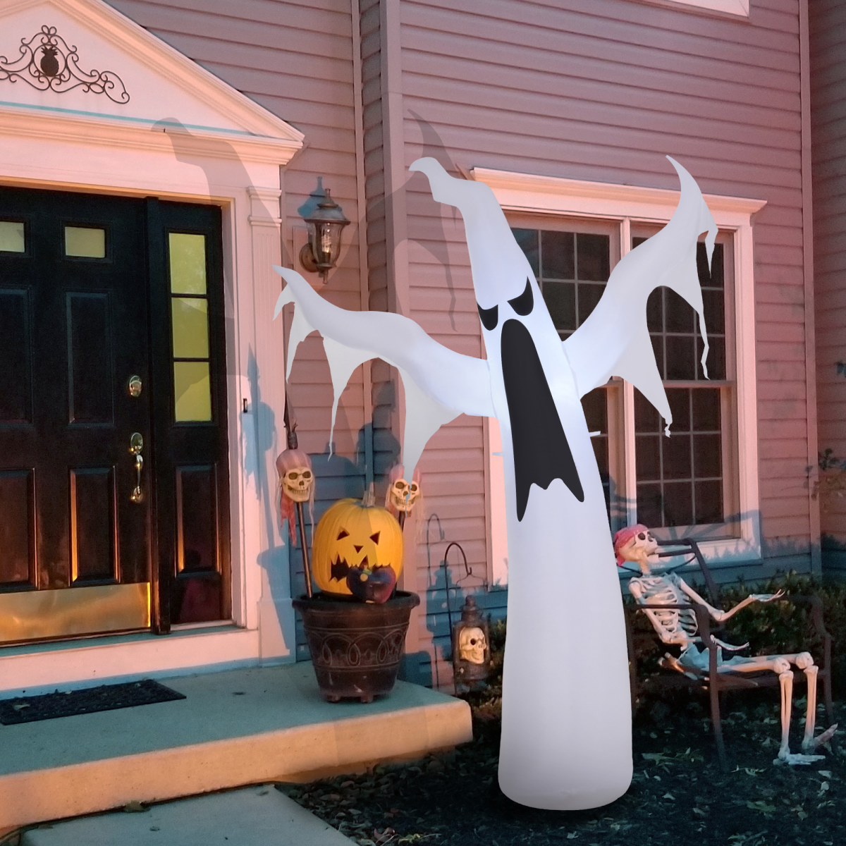 6FT 1.8m LED Halloween Inflatable Deco Floating Ghost Scary Party Outdoors - Image 2