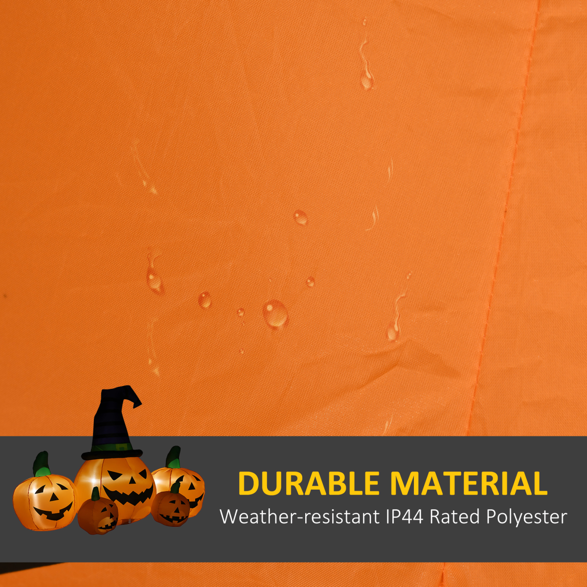6ft Inflatable Halloween Large Pumpkin Hat with Four Small Pumpkins Blow-Up LED - Image 6