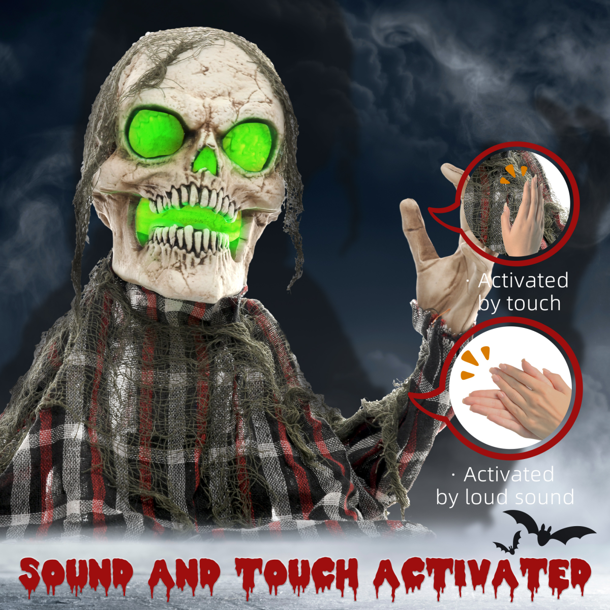 Groundbreaker Skeleton Halloween Animatronic Prop for Indoor Outdoor - Image 6