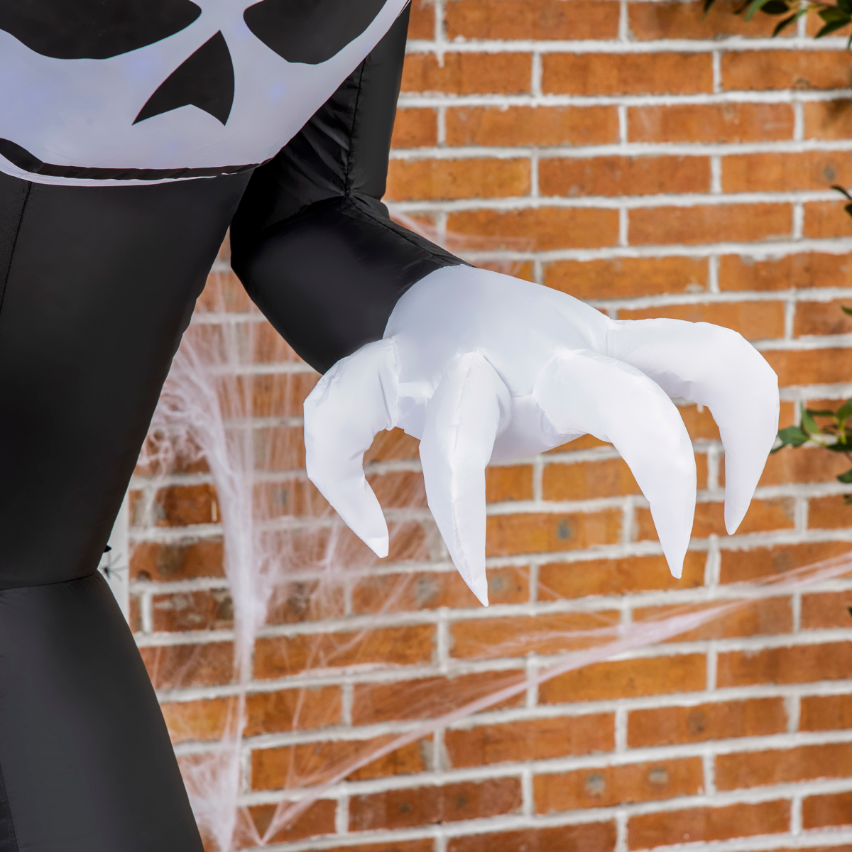 7ft Inflatable Halloween Ghost Horns Blow-Up Outdoor LED Display Flame Effect - Image 7