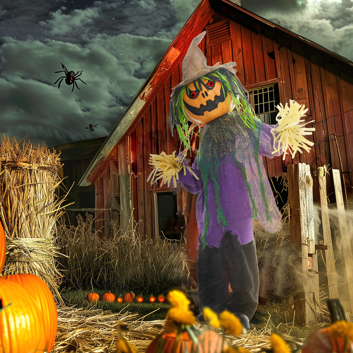 Pumpkin Halloween Animatronic Prop for Indoor Outdoor Decoration - Image 7