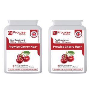 Cherry Max+ 2100mg (Pack of 2) 90 Vegan Capsules High Strength I Made in The UK