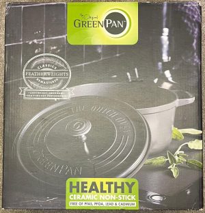 GreenPan Featherweights 5.3L Ceramic Non-Stick Casserole Dish Dutch Oven 26cm