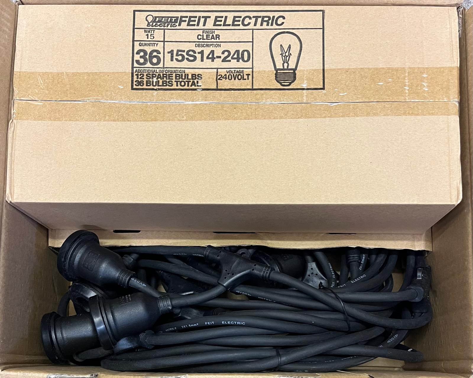 Feit Electric 48ft LED Outdoor String Lights Heavy Duty Weatherproof Patio New - Image 2