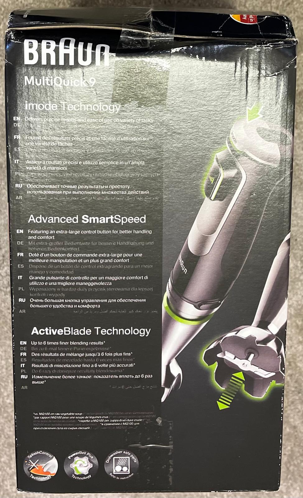 Braun MultiQuick 9 Hand Blender Variable Speed ActiveBlade Mixer Chopper New - Image 4