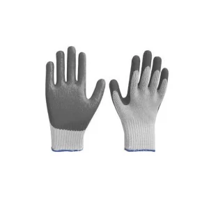 White Grey Working Gloves