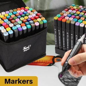 80 Farbe Acrylstifte Marker Set Permanent Pen Für DIY Graffiti Sketch Dual Pen