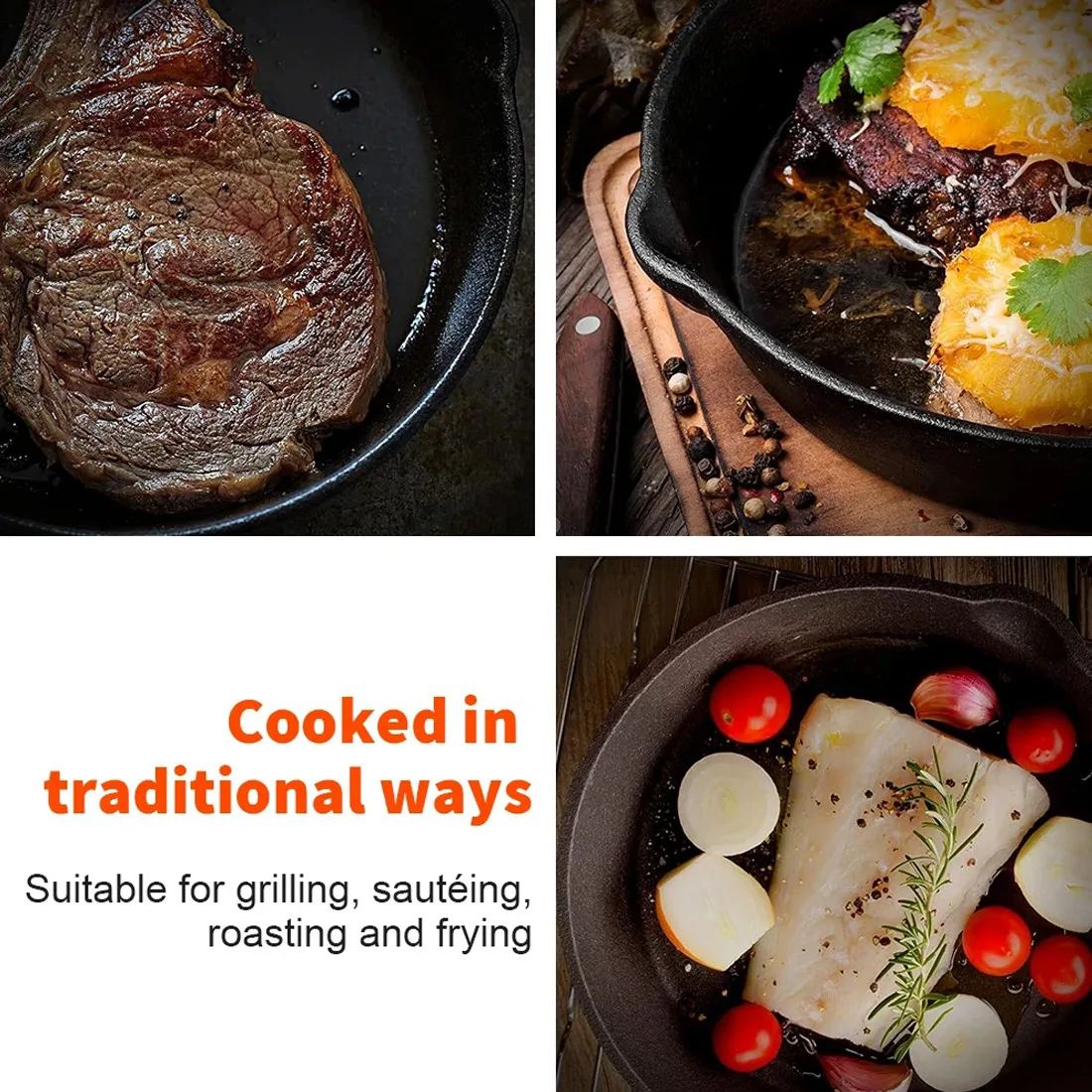 5PCS Induction Non Stick Stainless Steel Cookware Cooking Pot Pan With Lids Set - Image 7