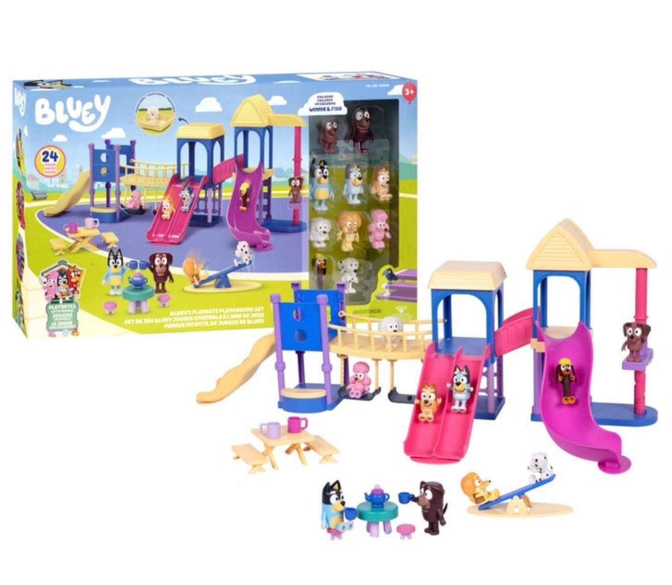 Bluey Playdate Playground Mega Set with 10 Figures and Exclusive Winnie & Fido