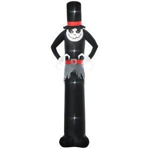 10ft Inflatable Halloween Skinny Ghost Tall Hat Blow-Up Outdoor LED Display