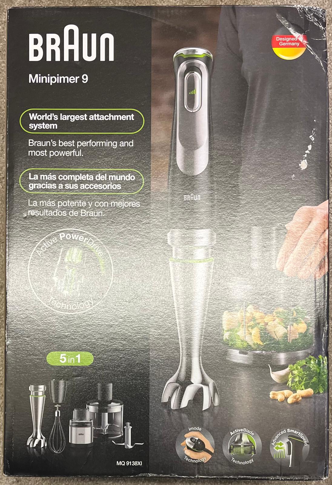 Braun MQ 9138XI MultiQuick 9 Hand Blender Variable Speed Mixer Chopper New - Image 7