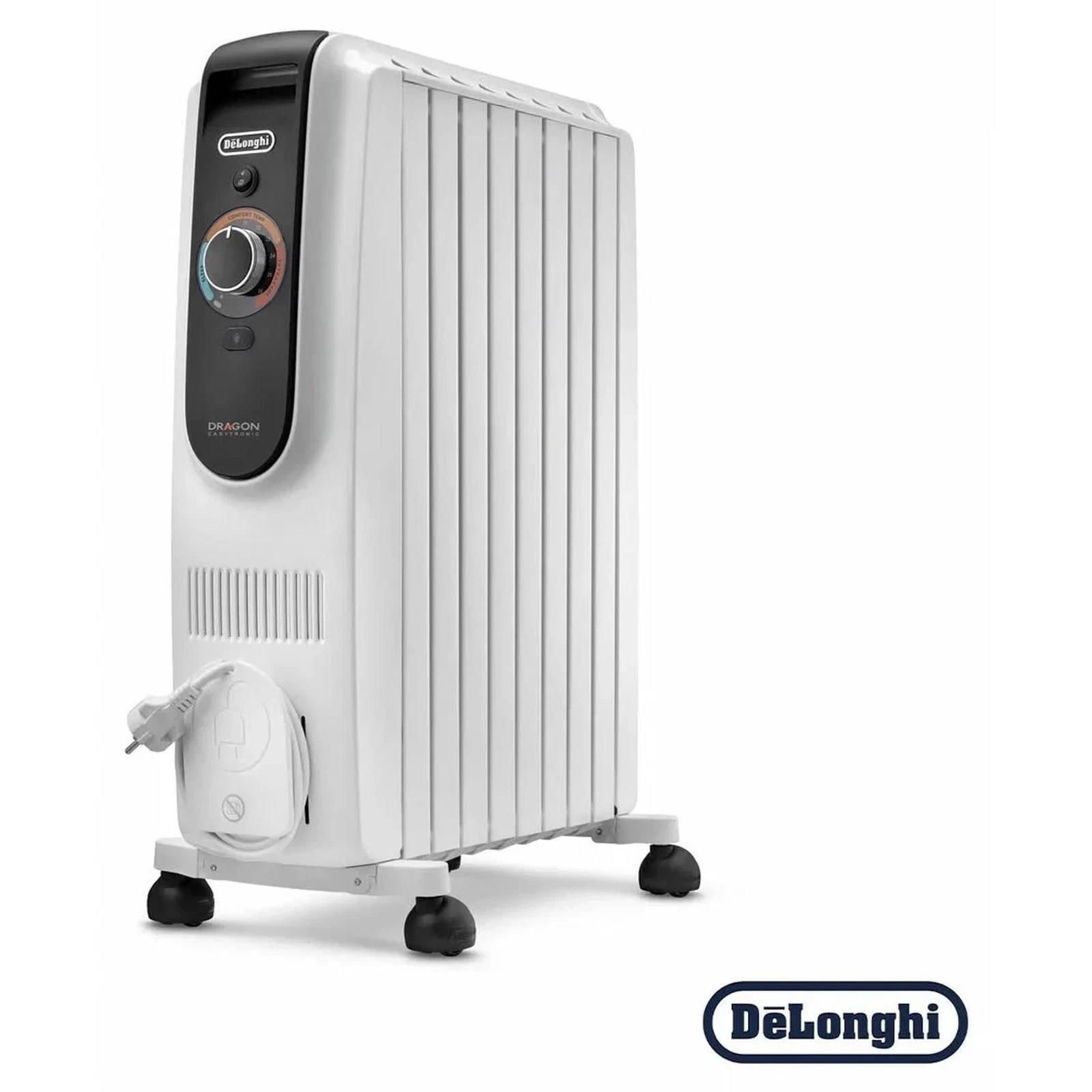 DeLonghi Dragon 4 Oil Filled Radiator 2000W White Electric Heater TRD50820T